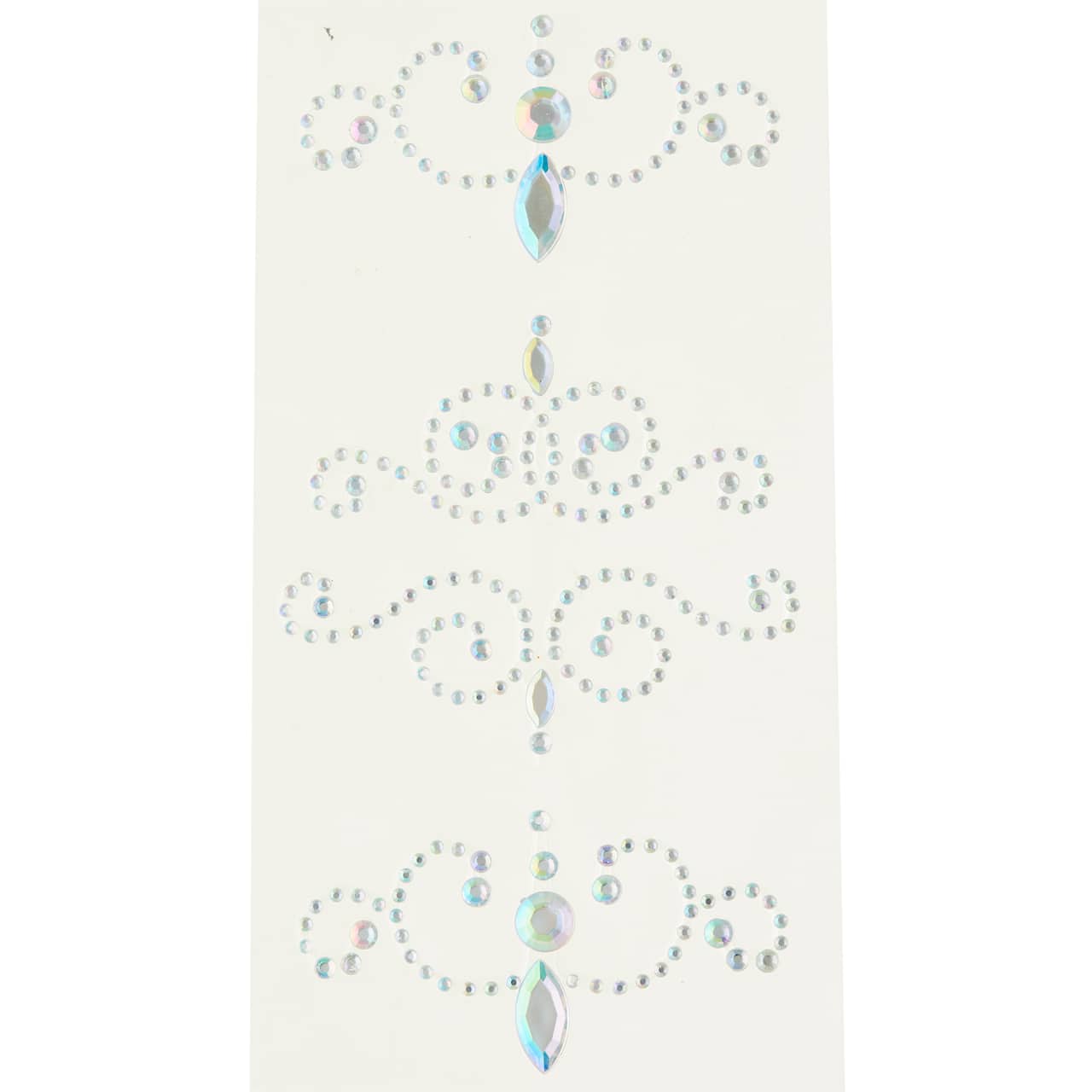 12 Packs: 4 ct. (48 total) Curved Flourish Adhesive Rhinestones by Recollections™